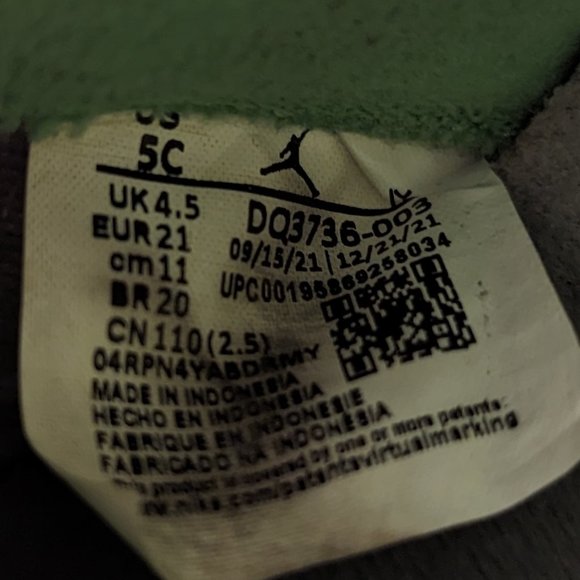 Air Jordan Retro 5 Green Bean - Size Toddler 5C - Picture 5 of 14
